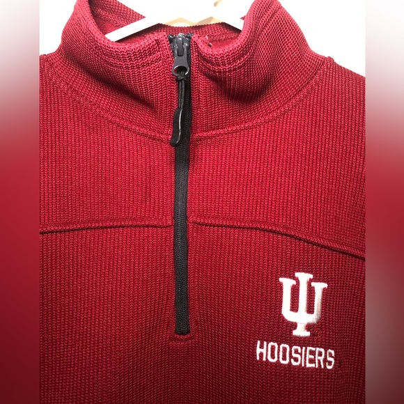 Men’s Colosseum IU Pullover Jacket, Crimson, Quarter Zip, Size M - Picture 2 of 15